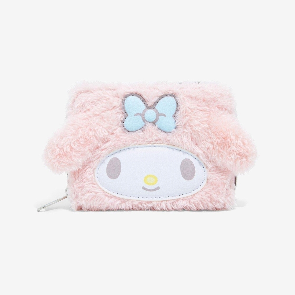 Loungefly My Melody Fuzzy Mini Zipper Wallet